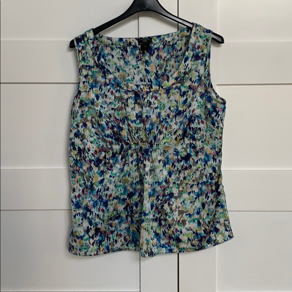 Floral Sleeveless Blouse Tank Top